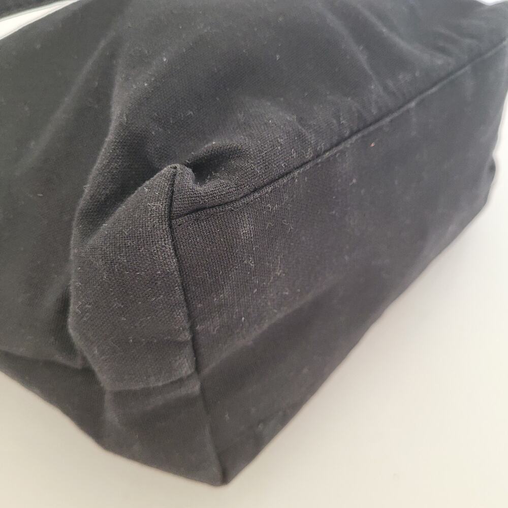 Yves Saint Laurent YSL Parfums Tote Bag Black Large Shoulder Bag Cotton Bow Logo - Picture 10 of 12